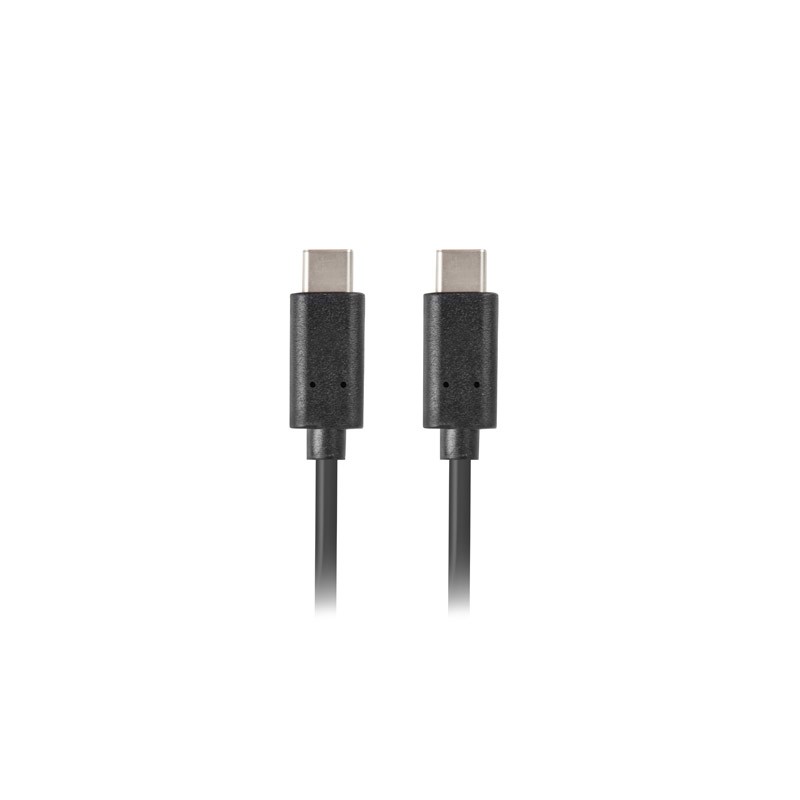 Lanberg - CA-CMCM-10CU-0005-BK cable USB USB 2.0 0,5 m USB C Negro CA-CMCM-10CU-0005-BK