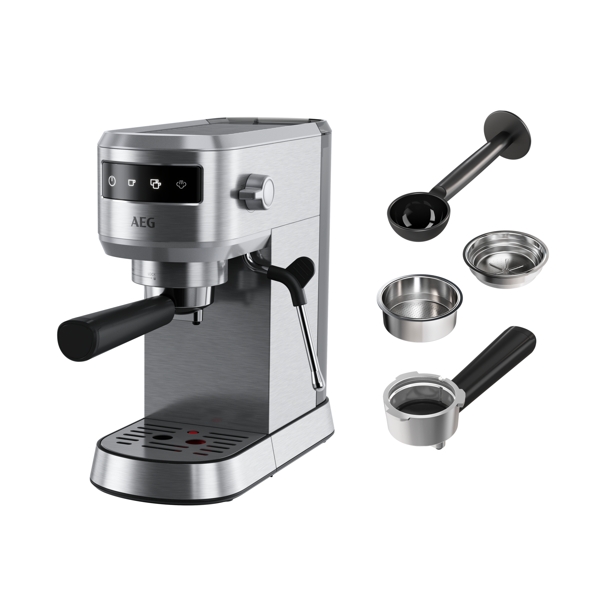 AEG - Maquina de café espresso de 1 litro capacidad y 15 bares de presión - EC6-1-6ST