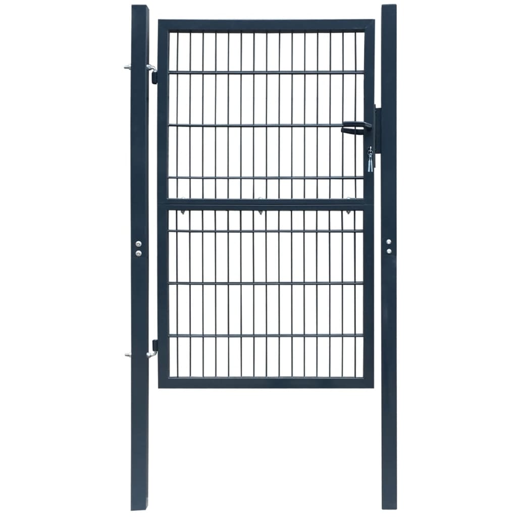 vidaXL Cancela de Puerta Jardín 2D Sencilla 106x230 cm Entrada Valla Color Gris,  Verde, y mas