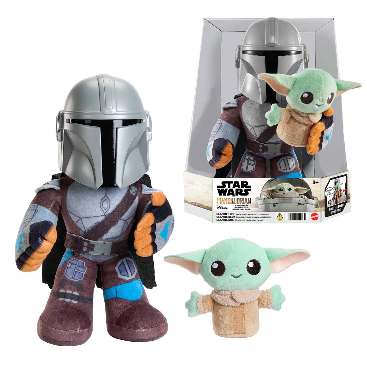 Star Wars Peluche de Baby Yoda de El Mandaloriano, Sonidos y Movimientos,  Blando con Base Robusta, 28 cm, Regalo para Adultos y Niños de 3+ Años,  GWD87 : : Juguetes y juegos