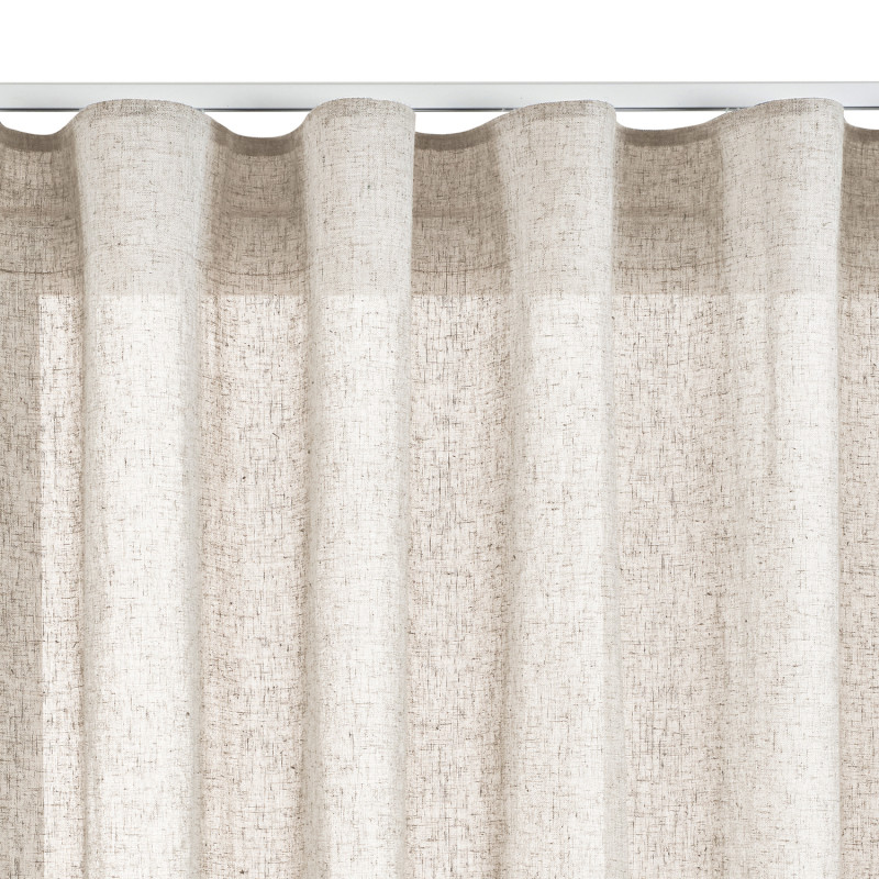 STORESDECO Cortinas Salon Translúcidas, Cortinas Dormitorio con Ojales Metálicos o Cinta, Cortinas 100% Poliéster con Tejidos Lino, Liso y Ligero