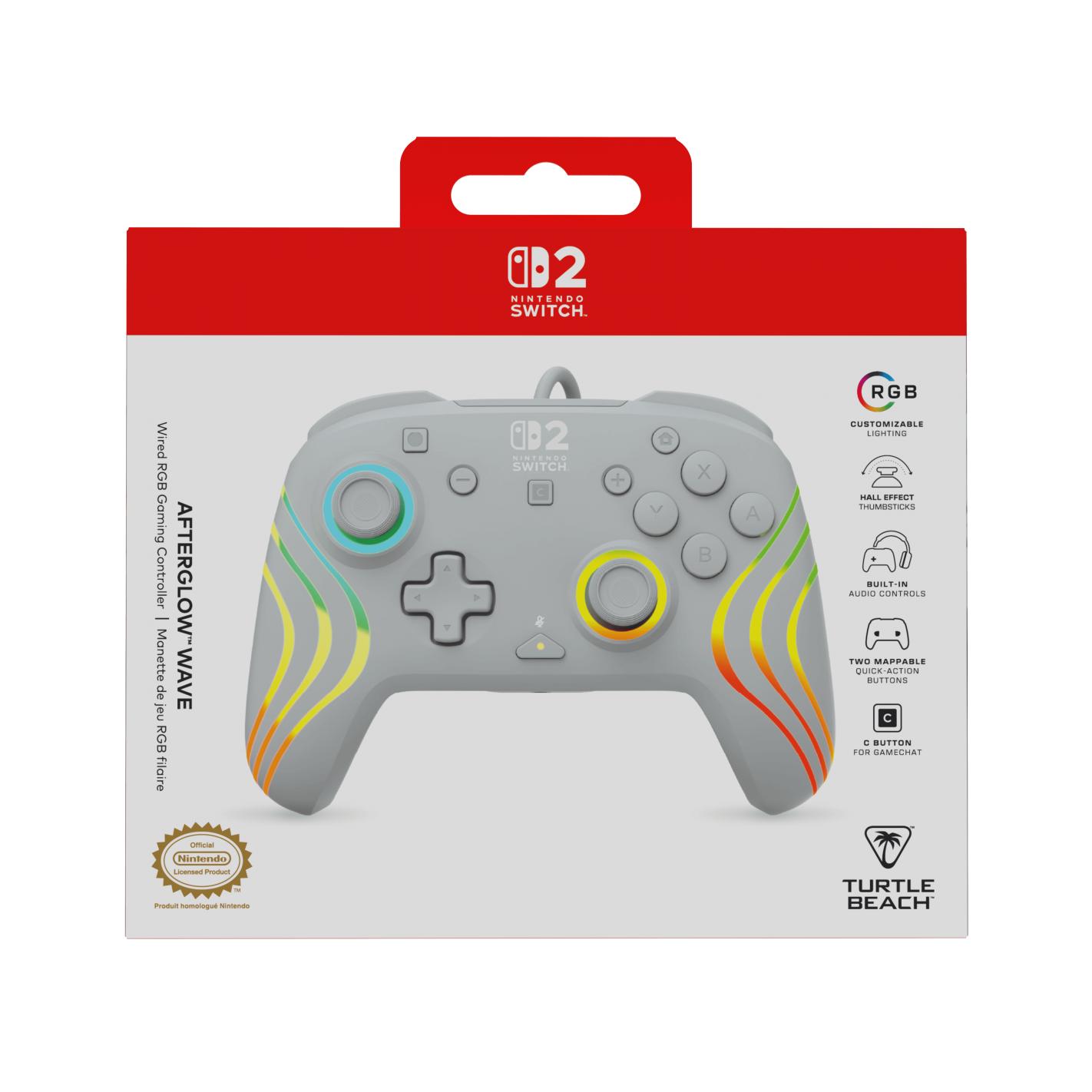 Afterglow Wave Wired Controller Grey - Switch 2 - Version ESPAÑA