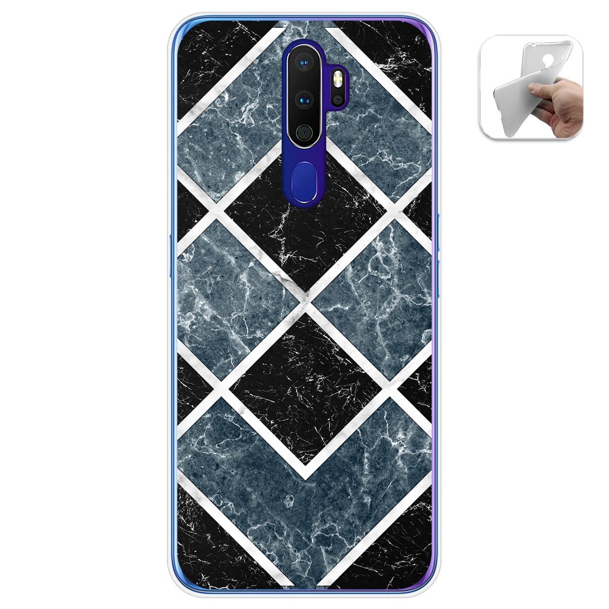 Tumundosmartphone Funda Gel Tpu para Oppo A9 2020 diseño Mármol 06 Dibujos