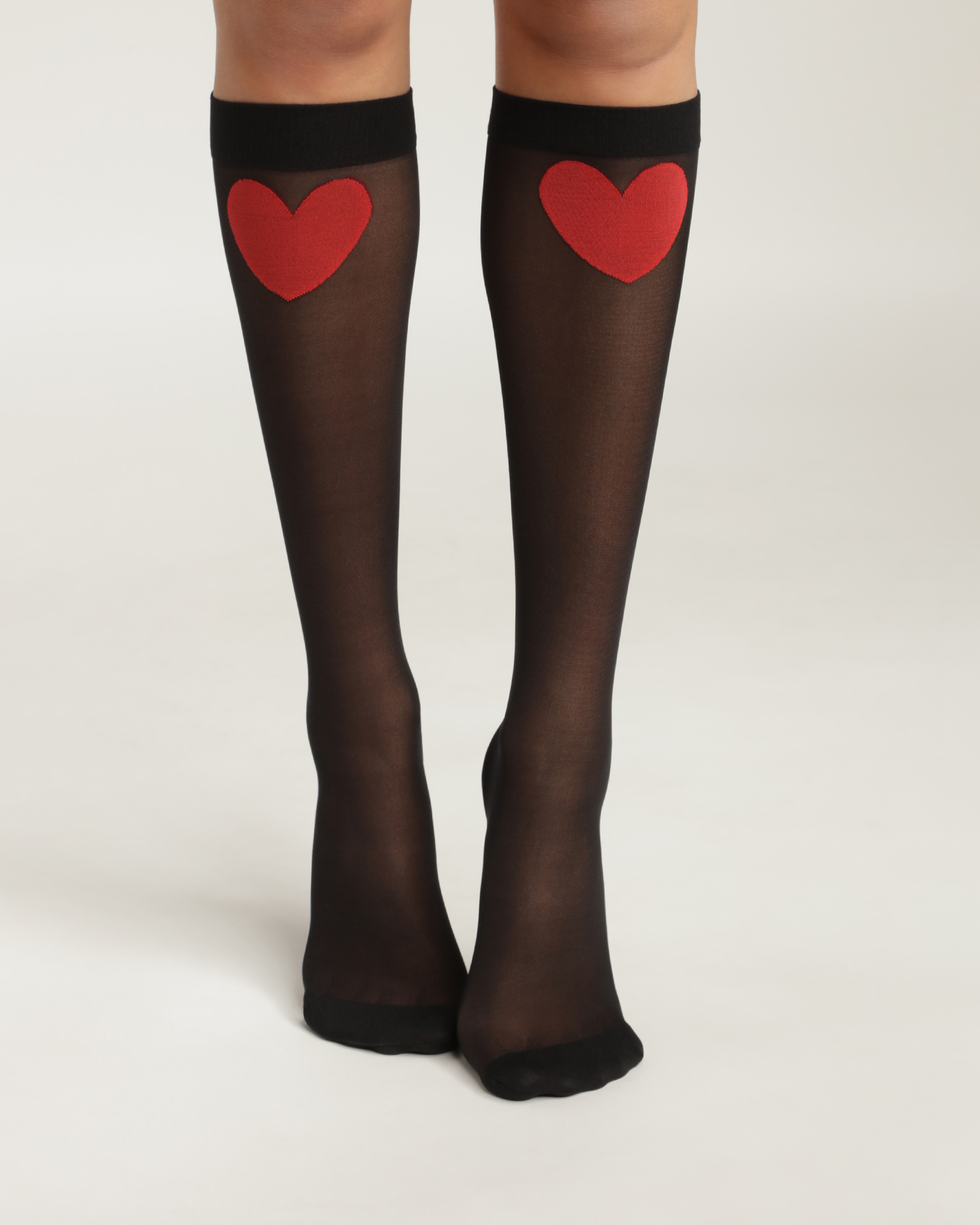 Calcetines altos transparente corazon 31D