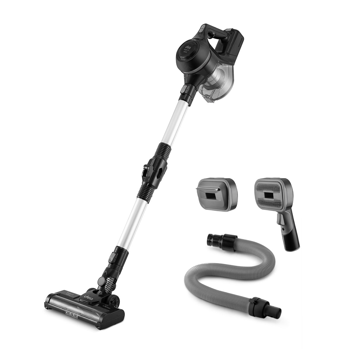 Ufesa - Aspirador escoba Inspire U3 Digital Animal 22.2V sin cable con motor digital brushless, succión potente ≥12KPa, 40 min autonomía y accesorios para mascotas, ideal para pisos duros y alfombras