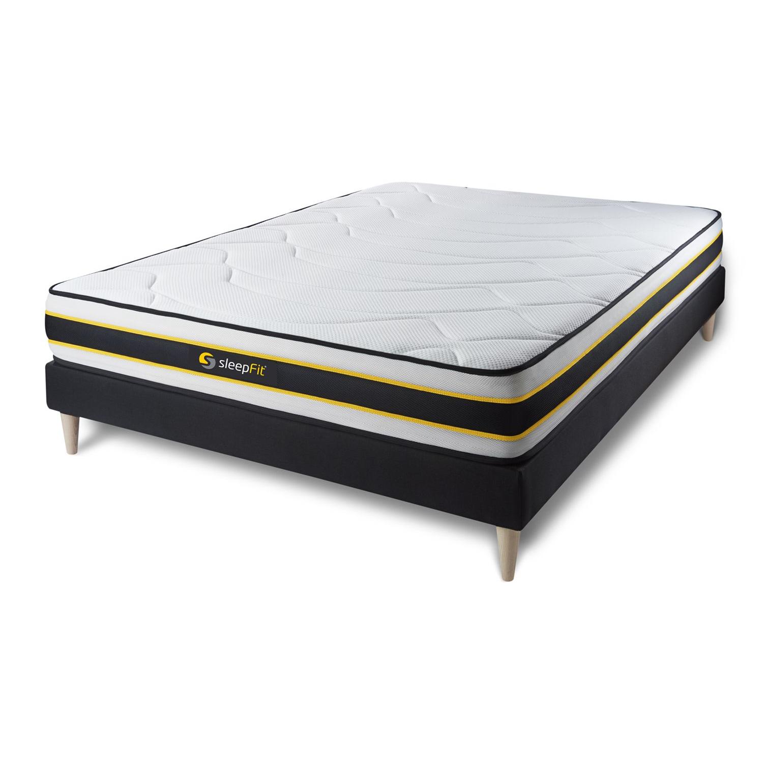 Pack colchón FLEXY 180x190cm + Somier multiláminas, Muelles ensacados y espuma viscoelástica, 3 zonas de confort