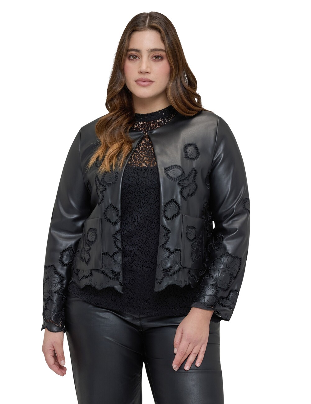 Fiorella Rubino - Chaqueta en tejido revestido con motivos florales