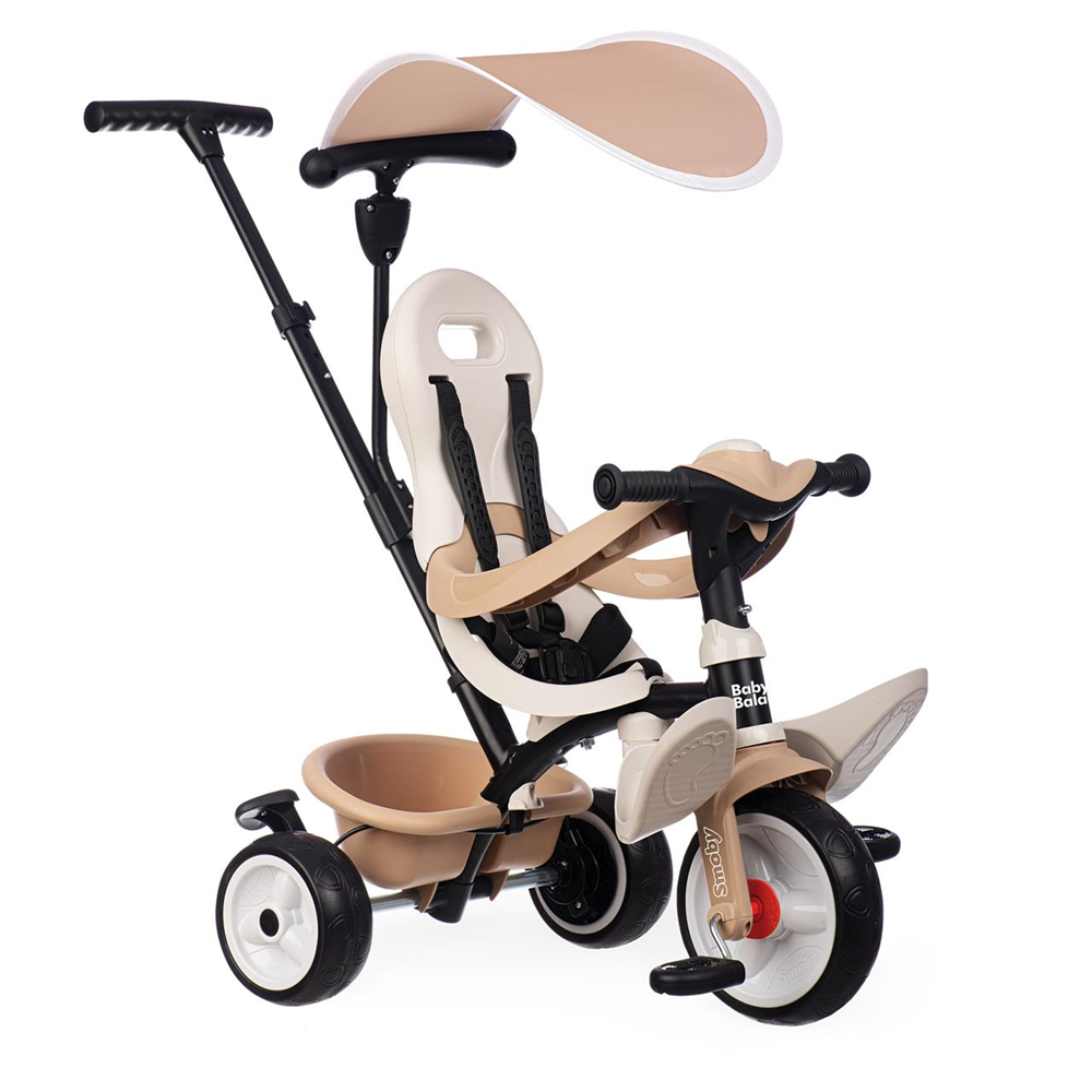 Triciclo Baby con Pedales y Sombrilla Beige (Smoby 7600741403)