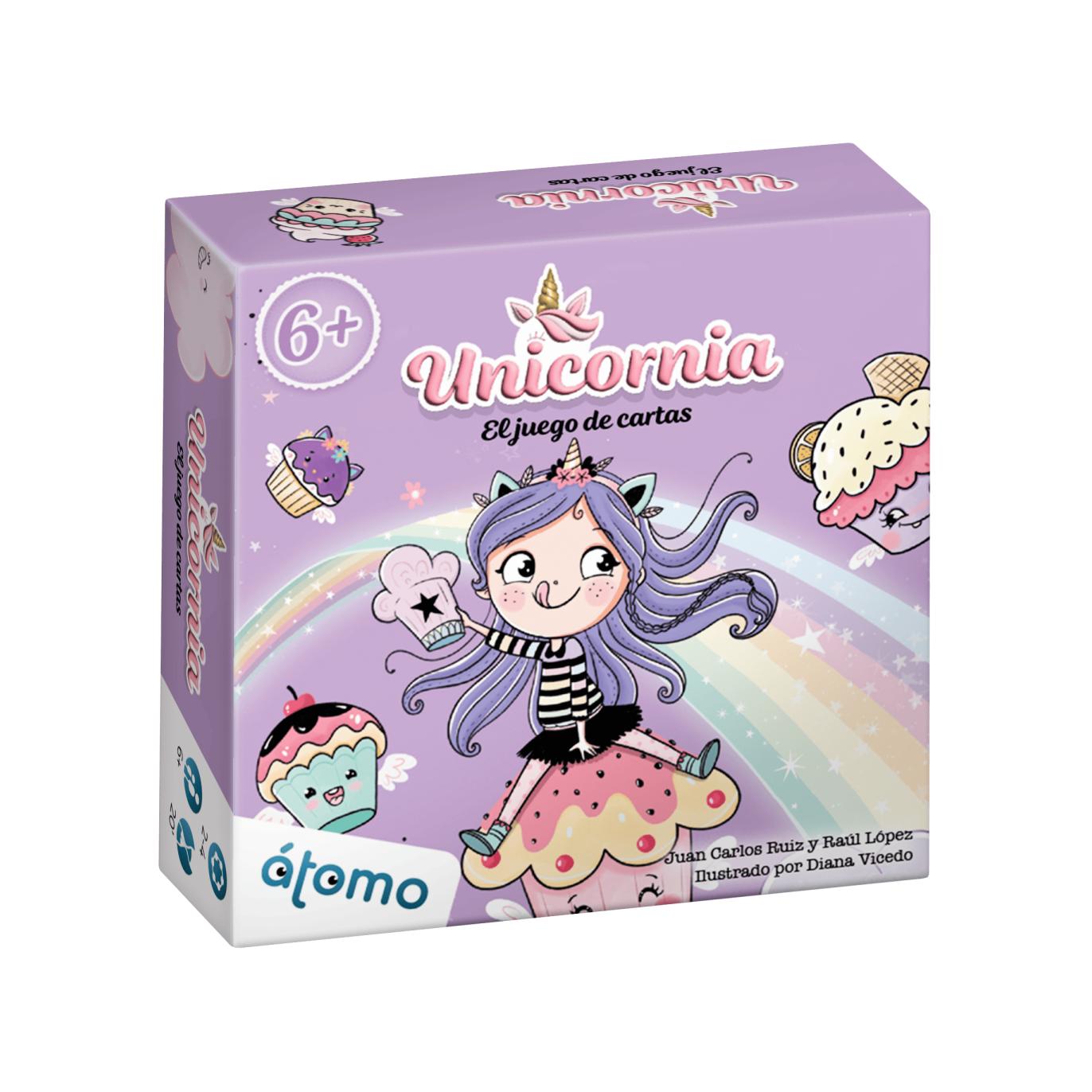 Nuevo juego de cartas Unicornia de Átomo Games - Para horas de diversión en familia - Juego de mesa para niños y adultos - Tradicional juego de mesa de la categoría Juguetes y Juegos > Juegos de Mesa