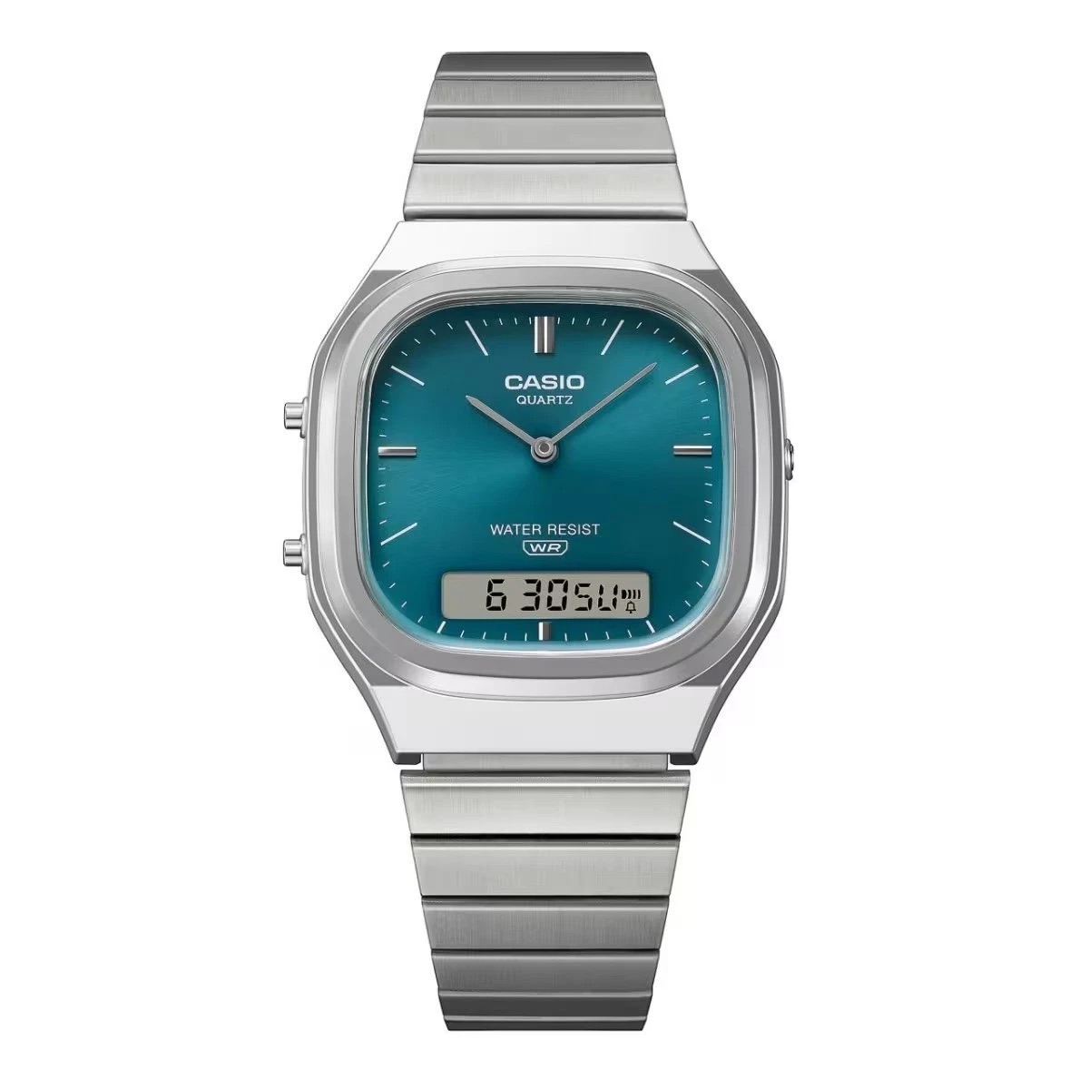 Reloj analógico digital unisex Casio Classic AQ-240E-3A 40.9 × 35.8 × 8.1 mm Hora Dual Correa autoajustable