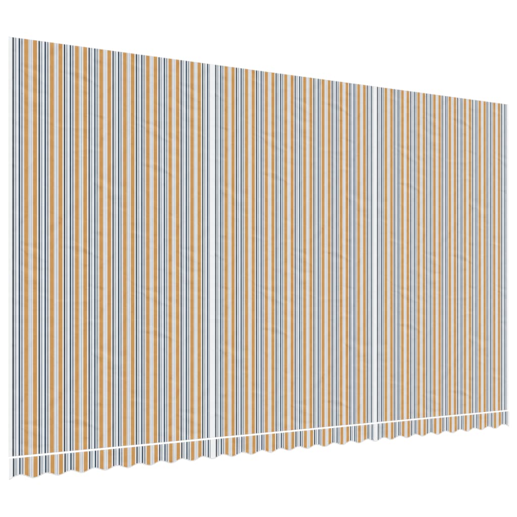Vidaxl Tela de Repuesto para Toldo 6x3,5 M Color Azul y Blanco Protección Rayos UV Terraza Patio Exterior Jardín