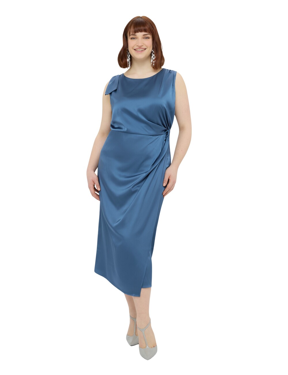 Fiorella Rubino - Vestido de satén con drapeado