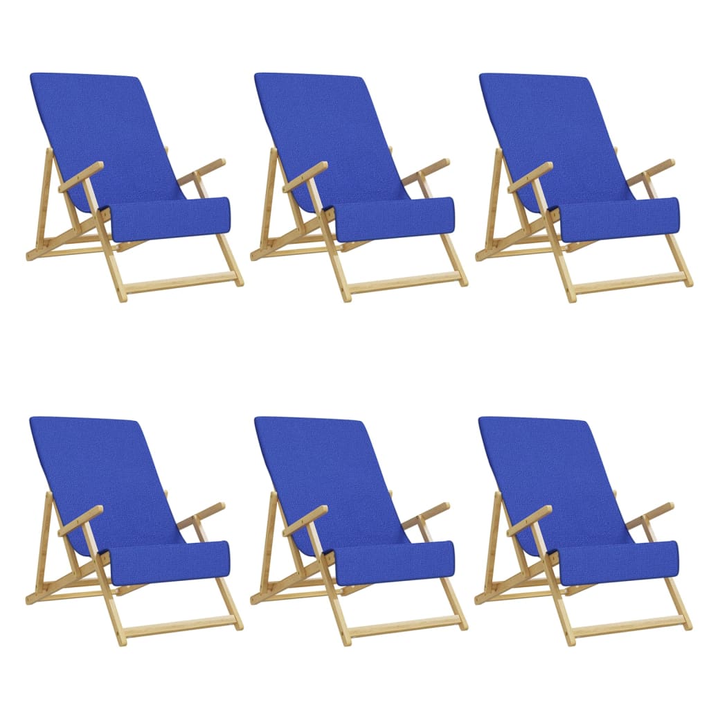 vidaXL Toallas de Playa Manta de Silla Ligera y Portátil 6 uds Tela Klein Color Azul,  Blanco,  Rojo y mas