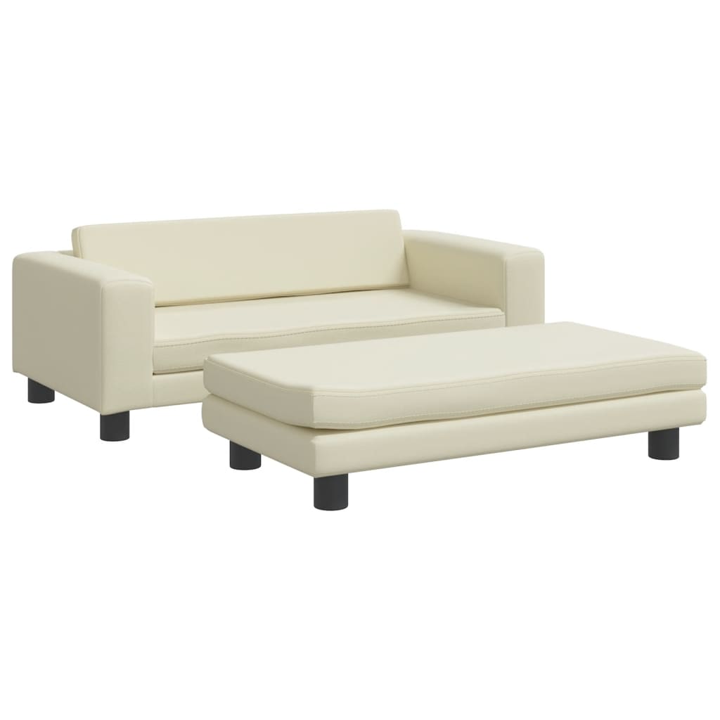 vidaXL Cama de perros con extensión cuero sintético 100x50x30 cm Color Crema,  Gris,  Marrón y mas