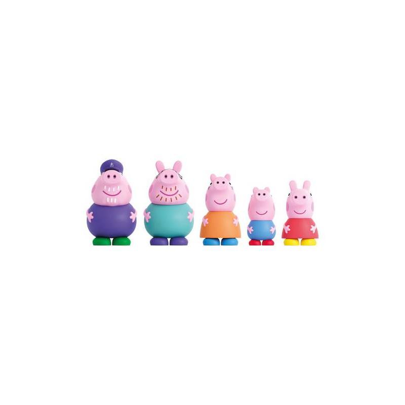 PACK 5 FIGURAS BAÑO FAMILIA PEPPA PIG DE DEQUBE
