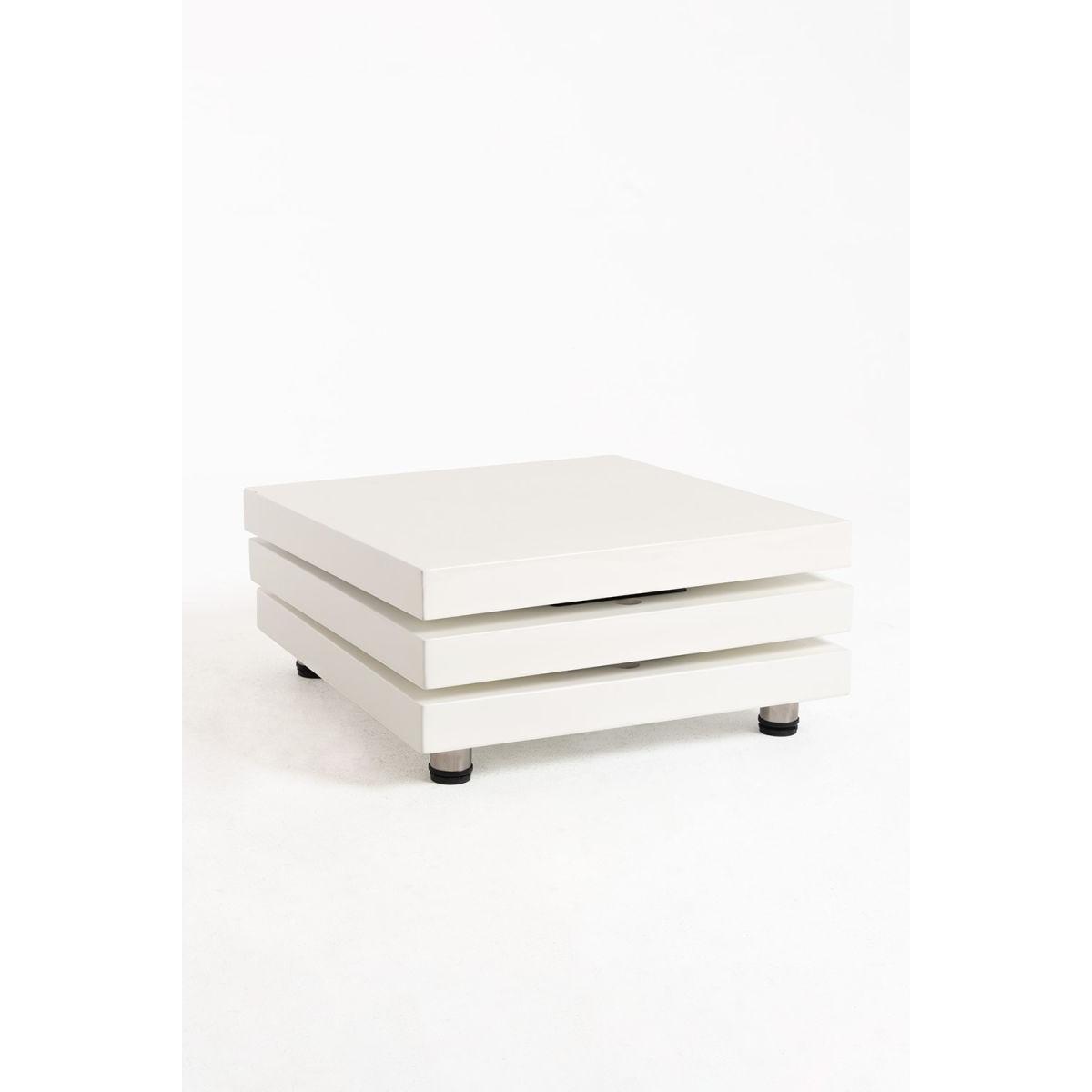 Regalos Miguel - Mesas Auxiliares - Mesa de Centro Move Triple Balda Blanca 60cm