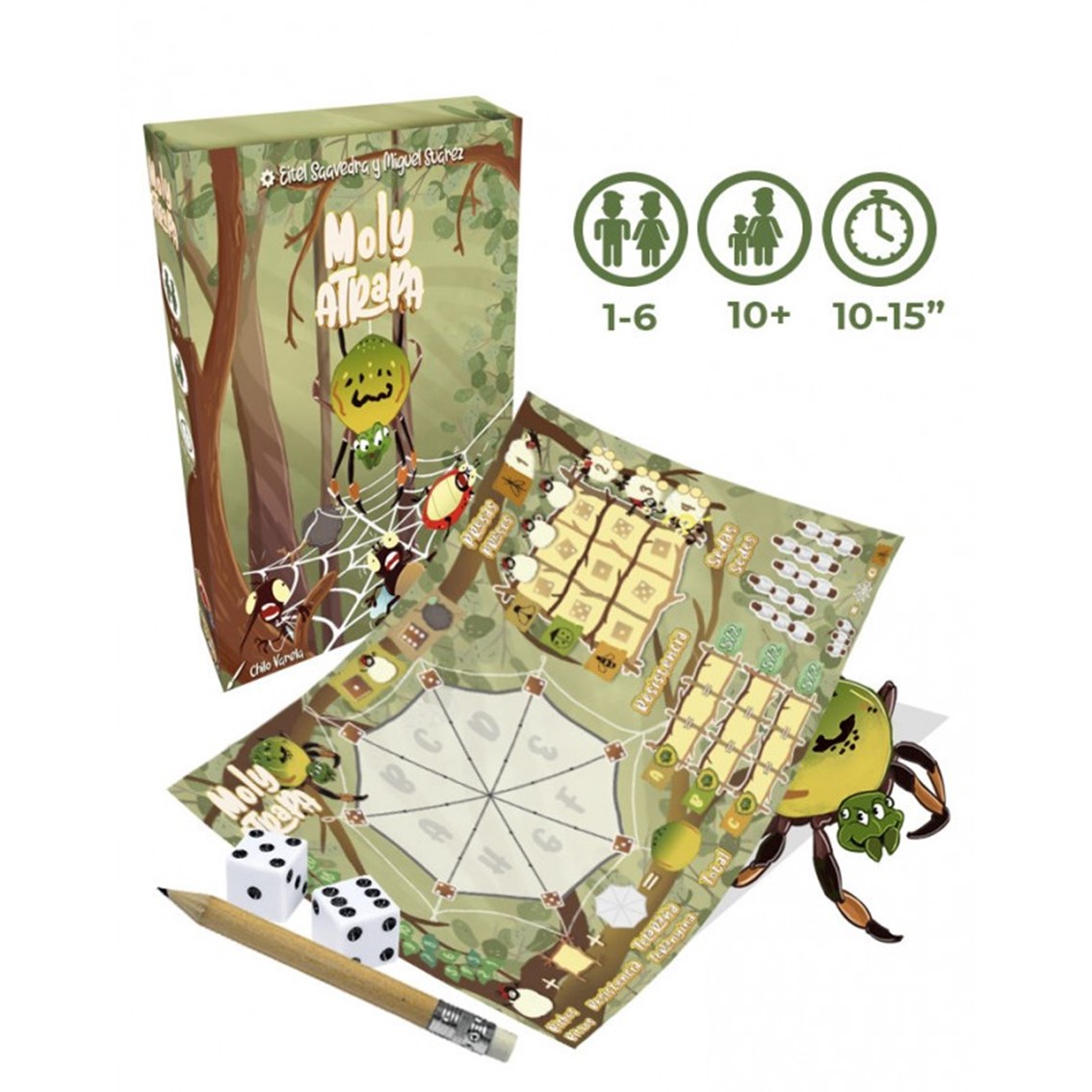 Juego de Mesa Moly Atrapa - Diseñado por Eitel Saavedra - Inspirado en la Fauna Chilena