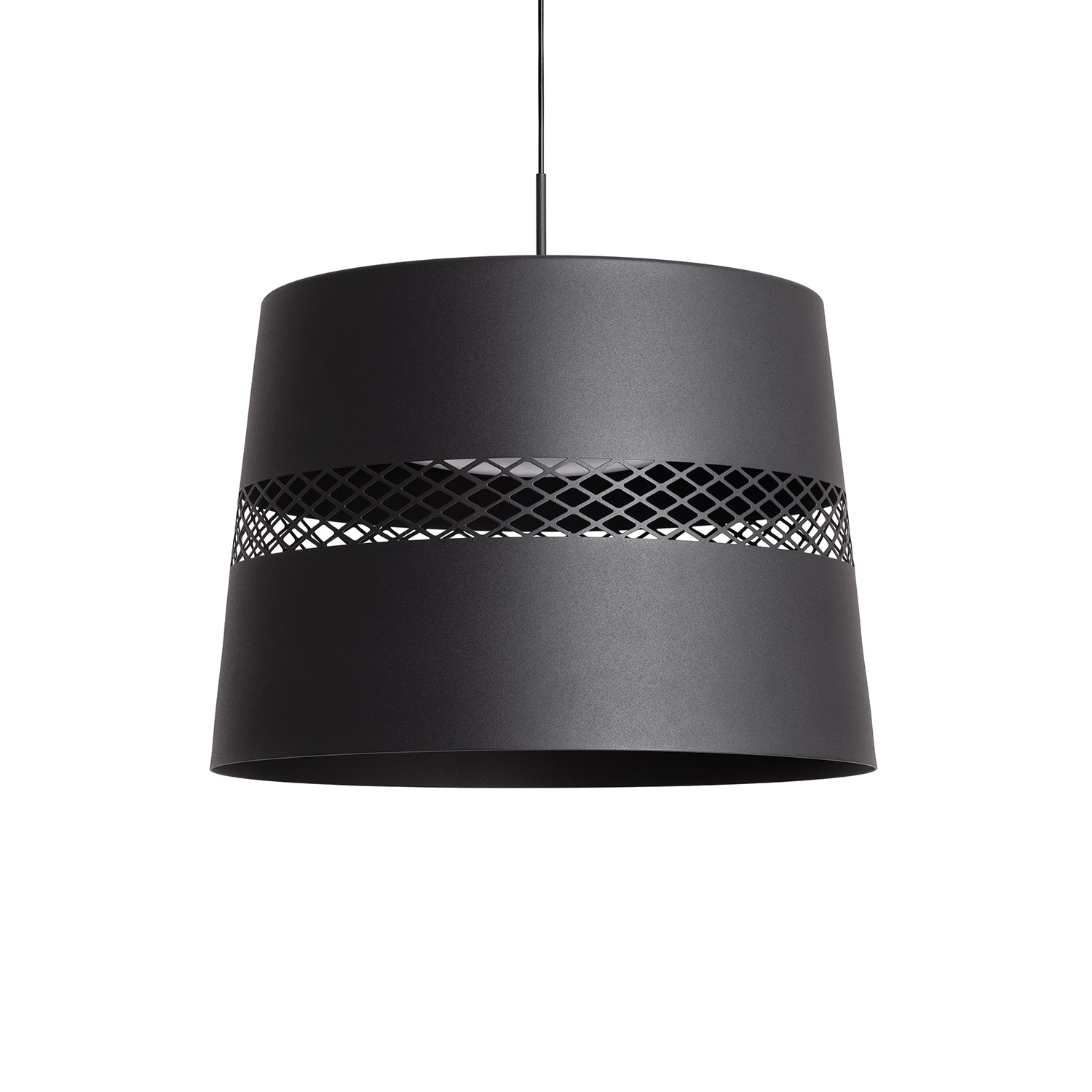 Ledkia Lámpara Colgante LED 28W Metal Saska Negro Mate