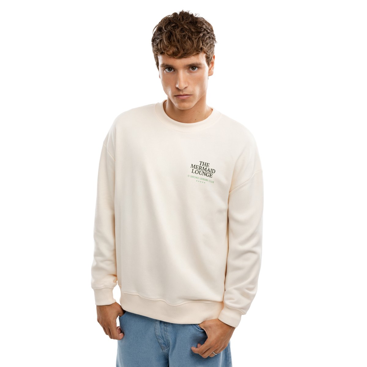 SIROKO - Sudadera Print sin Capucha Lifestyle para Hombre_