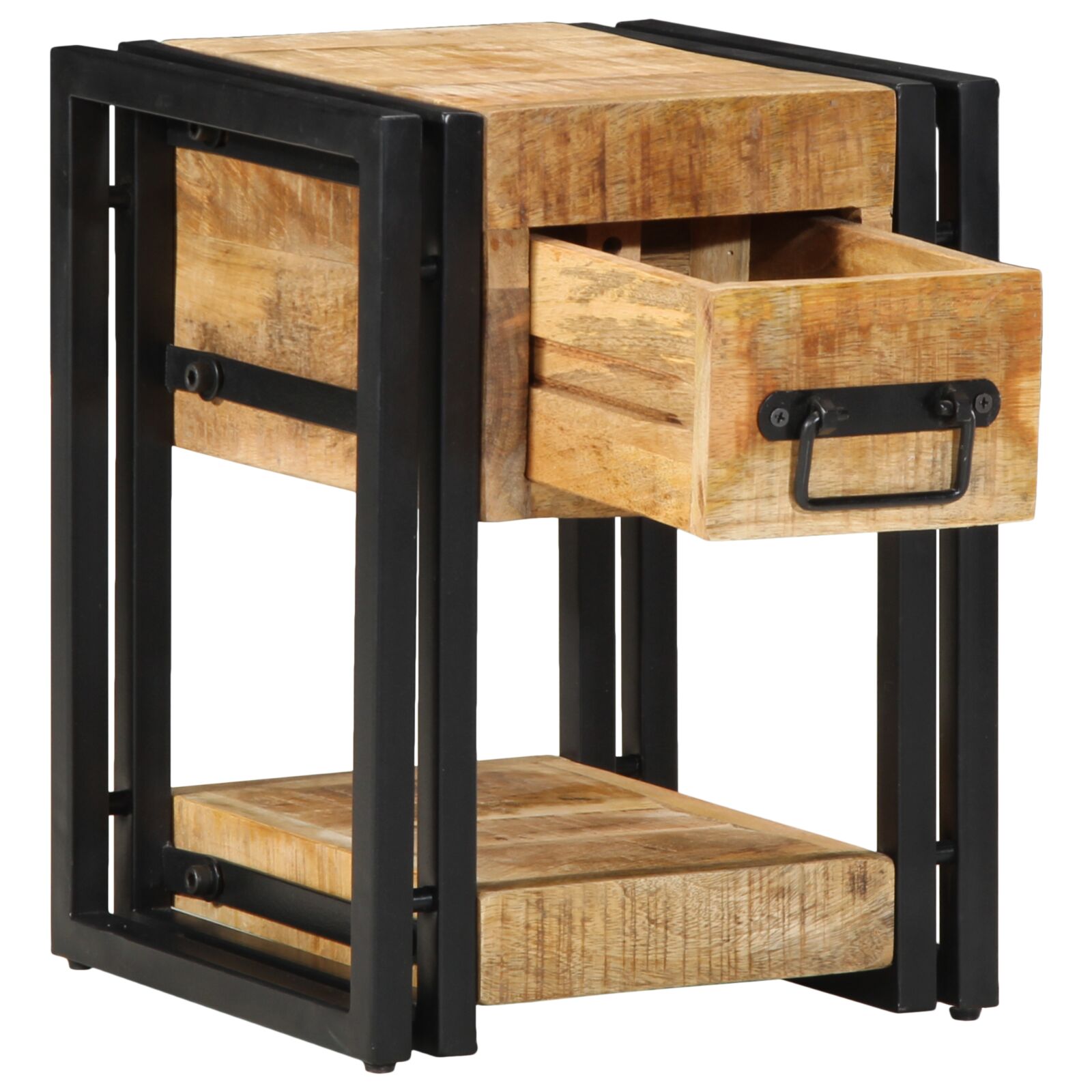 Mesita de Noche vidaXL 40x40x40 cm de Madera Sólida de Mango