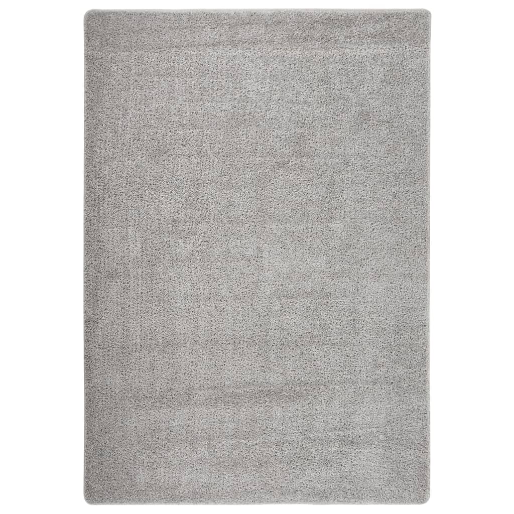 Vidaxl Alfombra Peluda Antideslizante 160x230 Cm Gris Oscuro