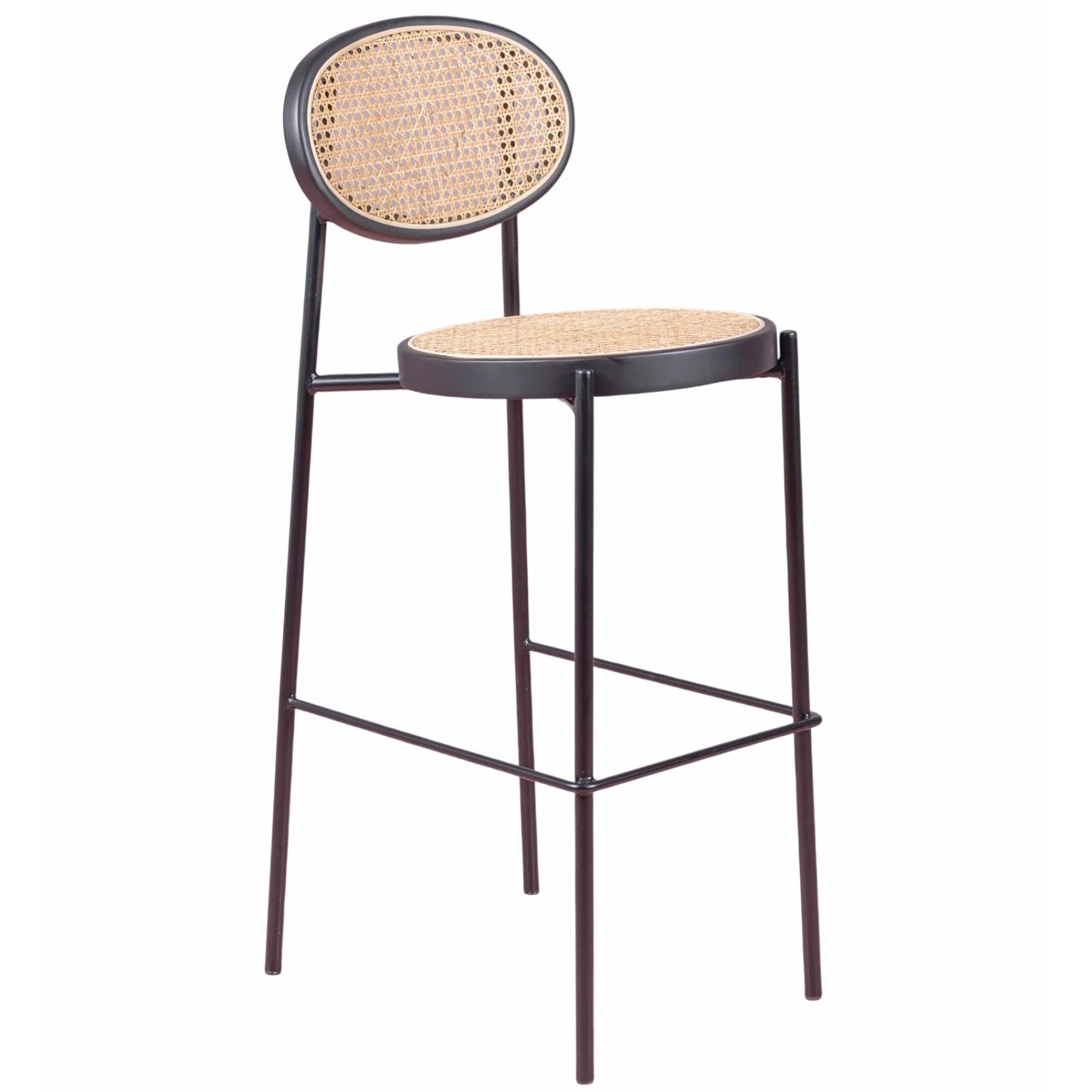 Nest Dream - Taburete vintage con diseño clásico en ratán natural - North