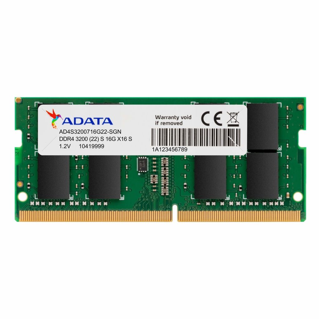 ADATA - Módulo de memoria RAM AD4S32008G22-SGN SO-DIMM DDR4 8 GB 3200 MHz para portátil, compatible con Intel Core de décima generación y eficiencia energética de 1.2 V