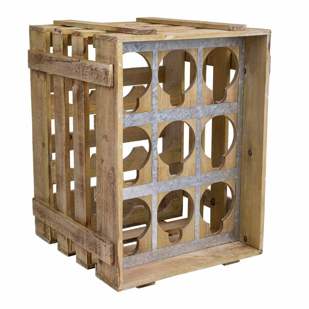 MUEBLE BOTELLERO DE MADERA LAC MIEL CON 2 CAJONES 63x31x69,5h cm