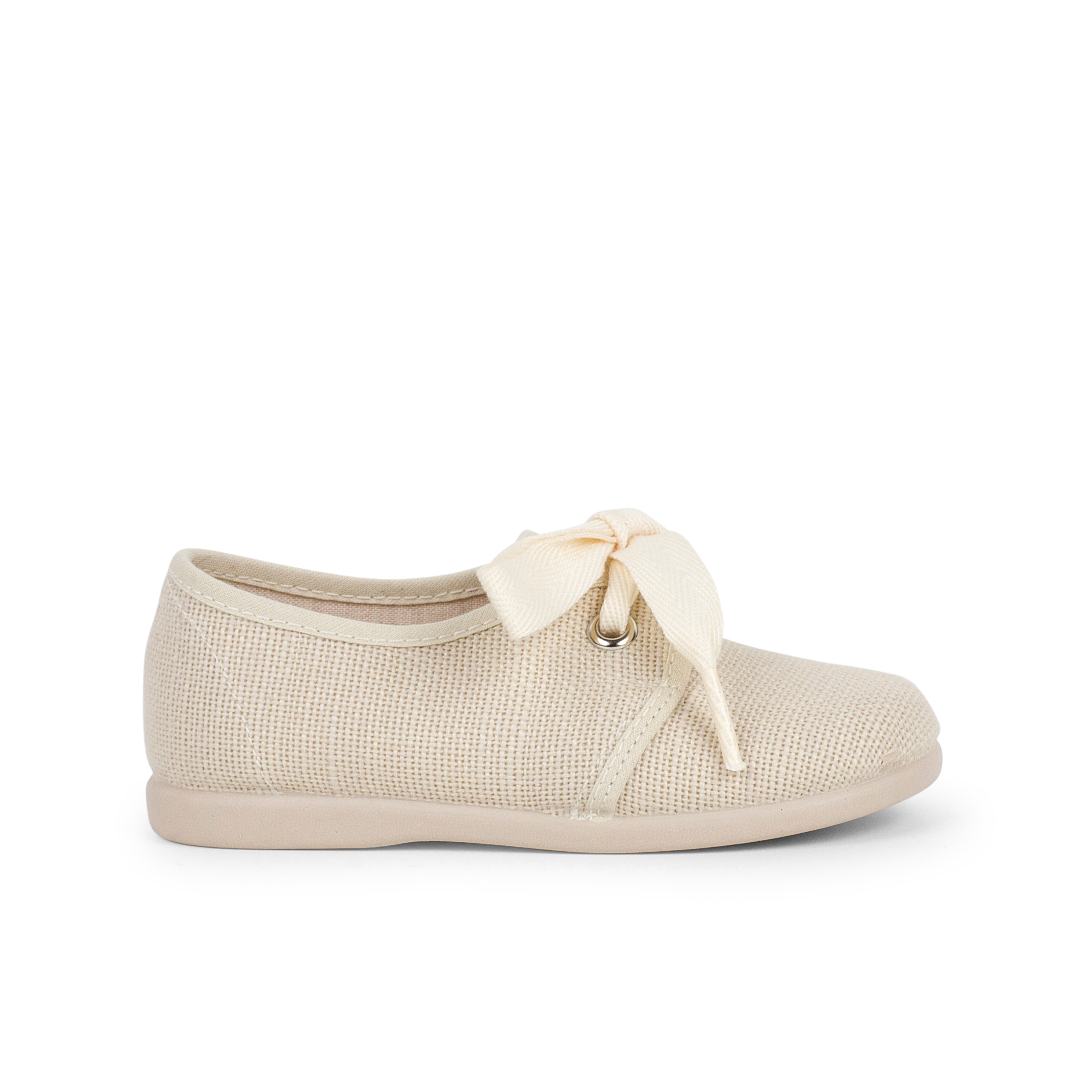 Blucher Pisamonas Lino Niños Ceremonia Elegantes - Crudo