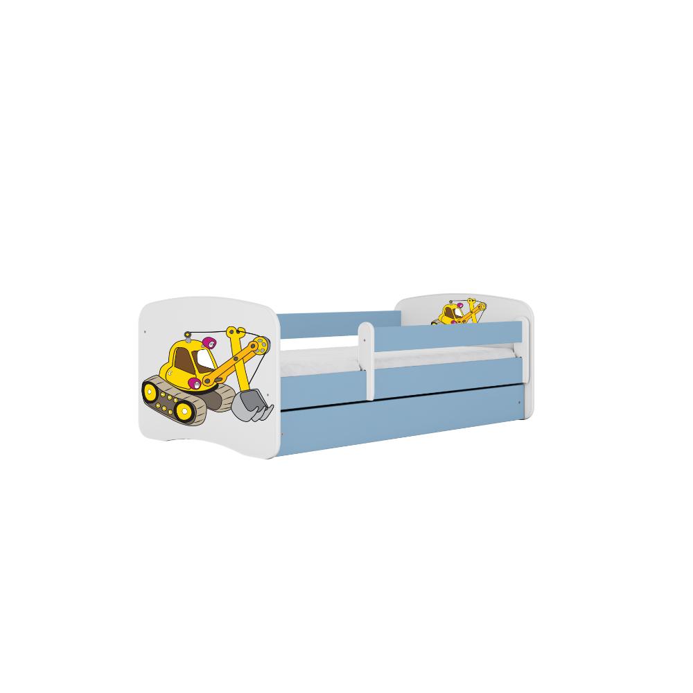 Cama 140 x 70 cm Kocot Kids BabyDreams Digger Blue