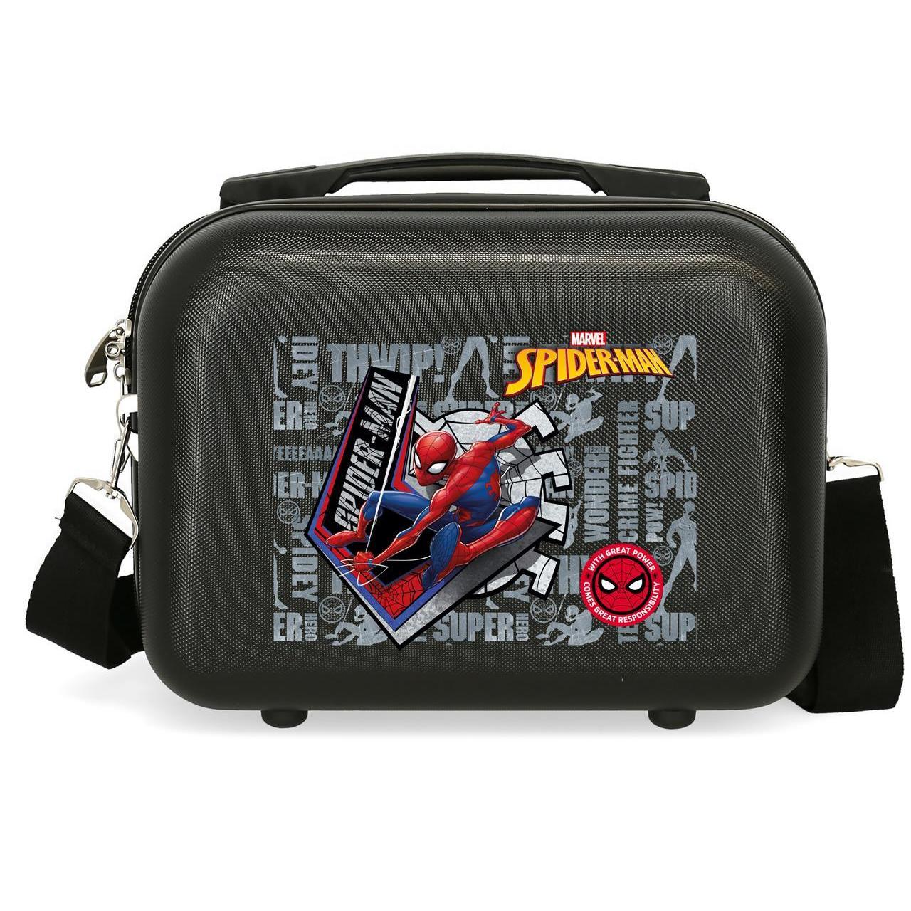 Neceser Abs Marvel Spiderman great power negro 21x29x15cm