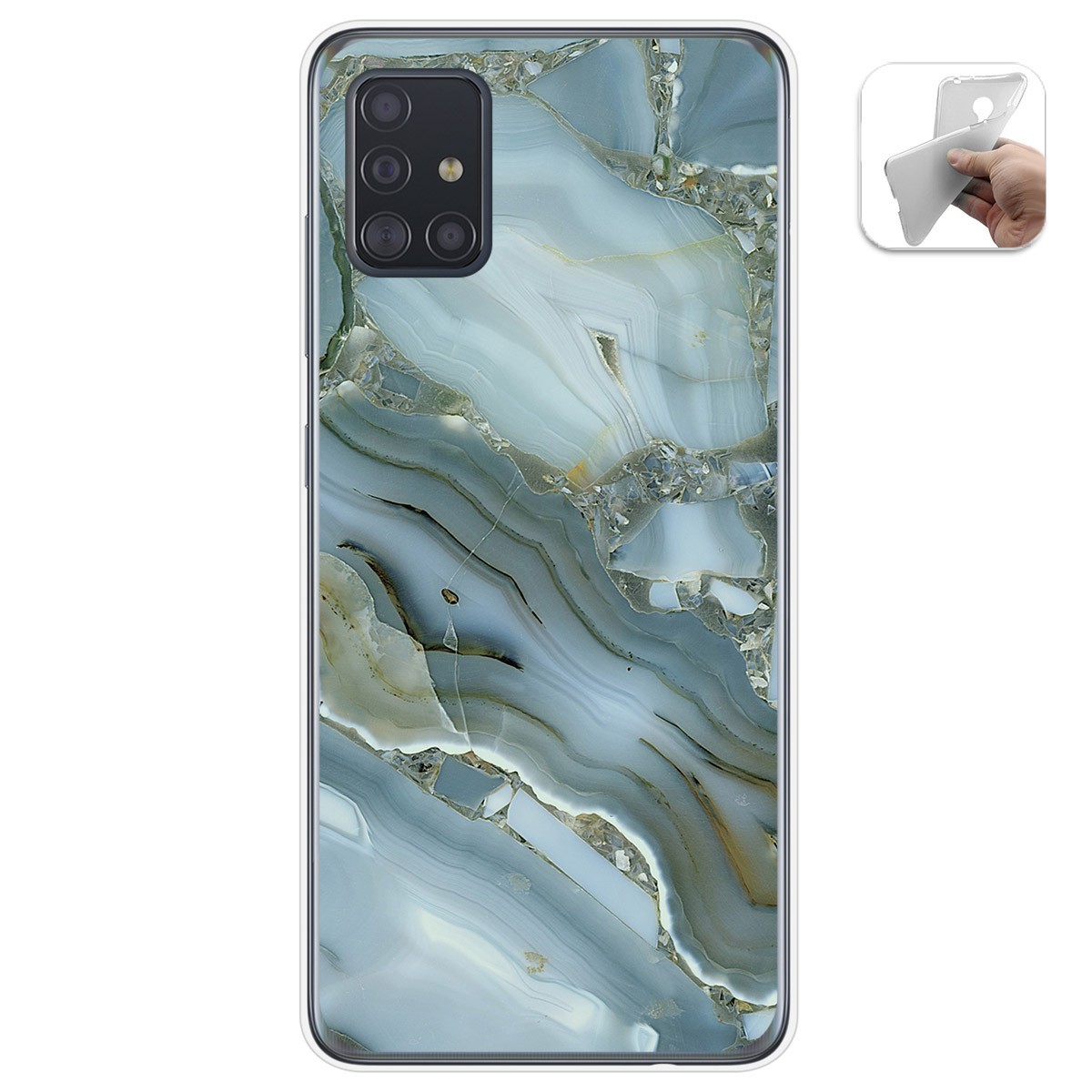 Tumundosmartphone Funda Gel Tpu para Samsung Galaxy A51 5G diseño Mármol 09 Dibujos