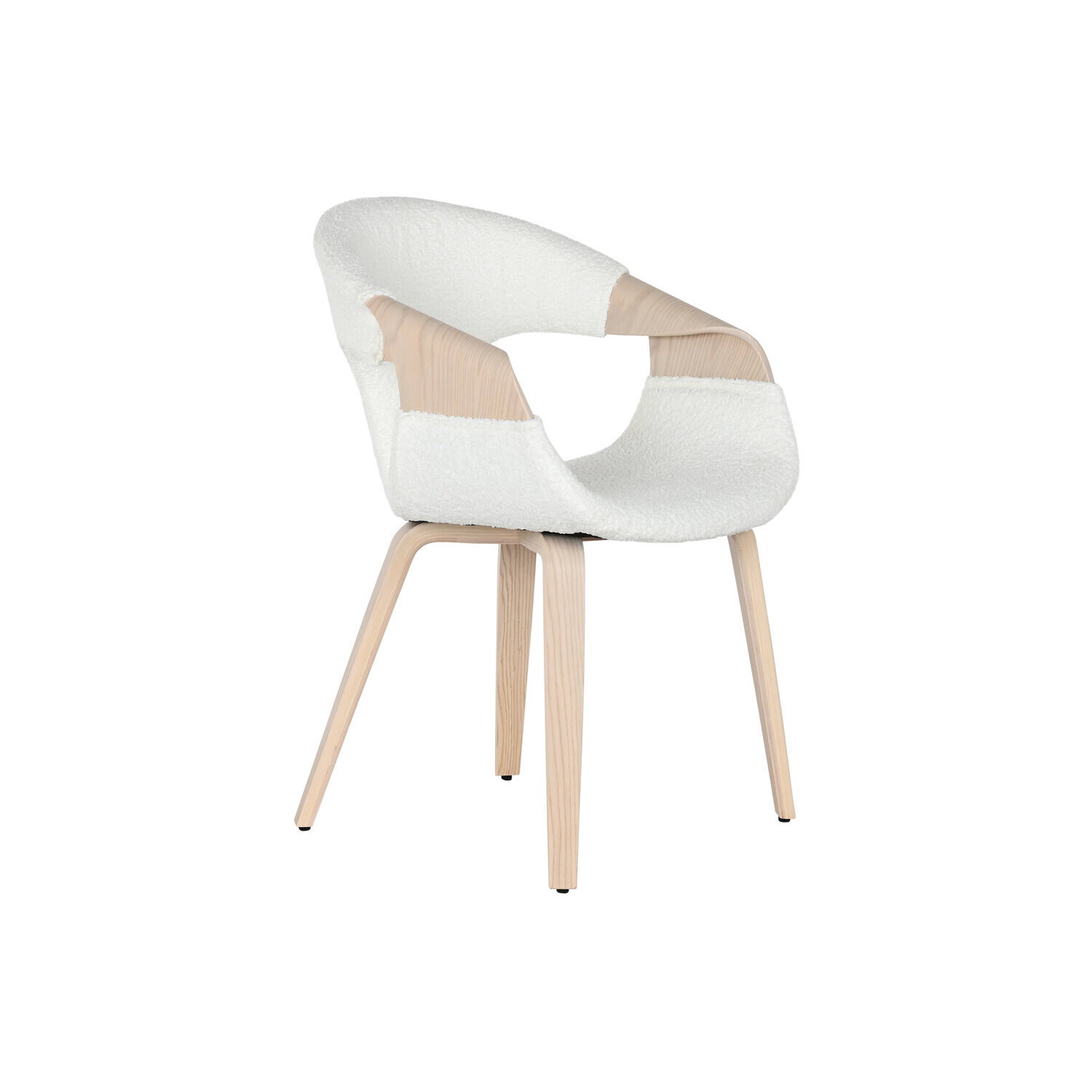 Silla madera poliester 52,5x67,5x82 blanco , El mejor complemento para tu hogar.