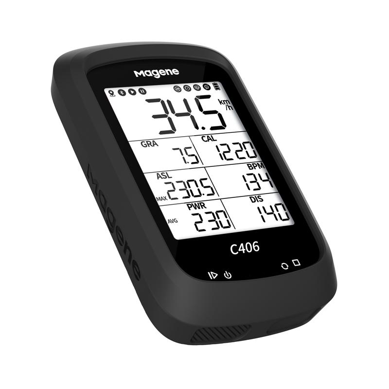 CICLO COMPUTADOR GPS GES MAGENE (C406) CON SOPORTE Y FUNDA
