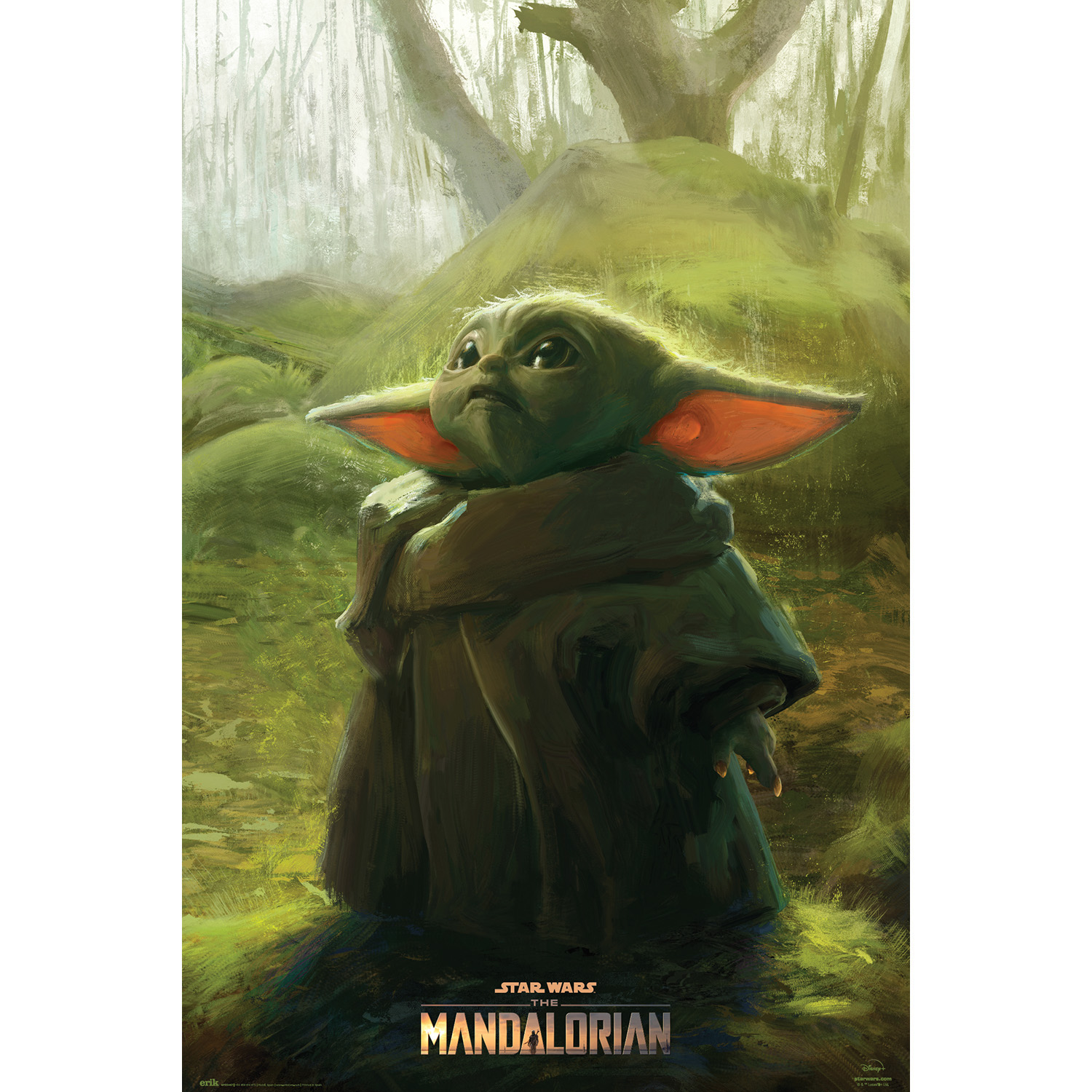 Poster star wars the mandalorian the child art