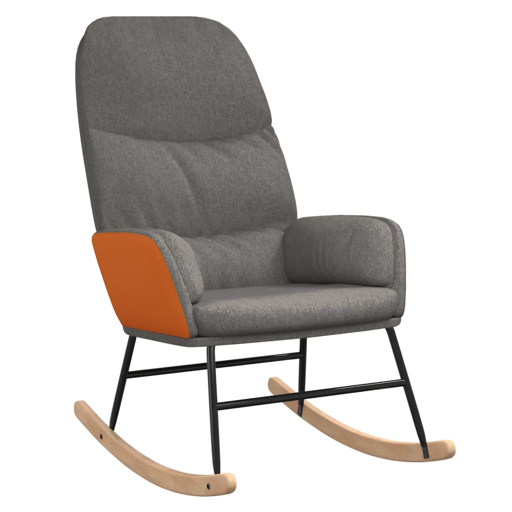 vidaXL Silla mecedora de tela Multicolor