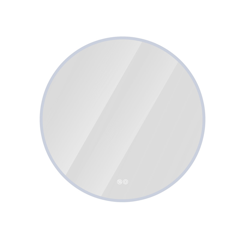 Miroir rond LED de salle de bain 70 cm avec fonction antibuée et trois températures de couleur