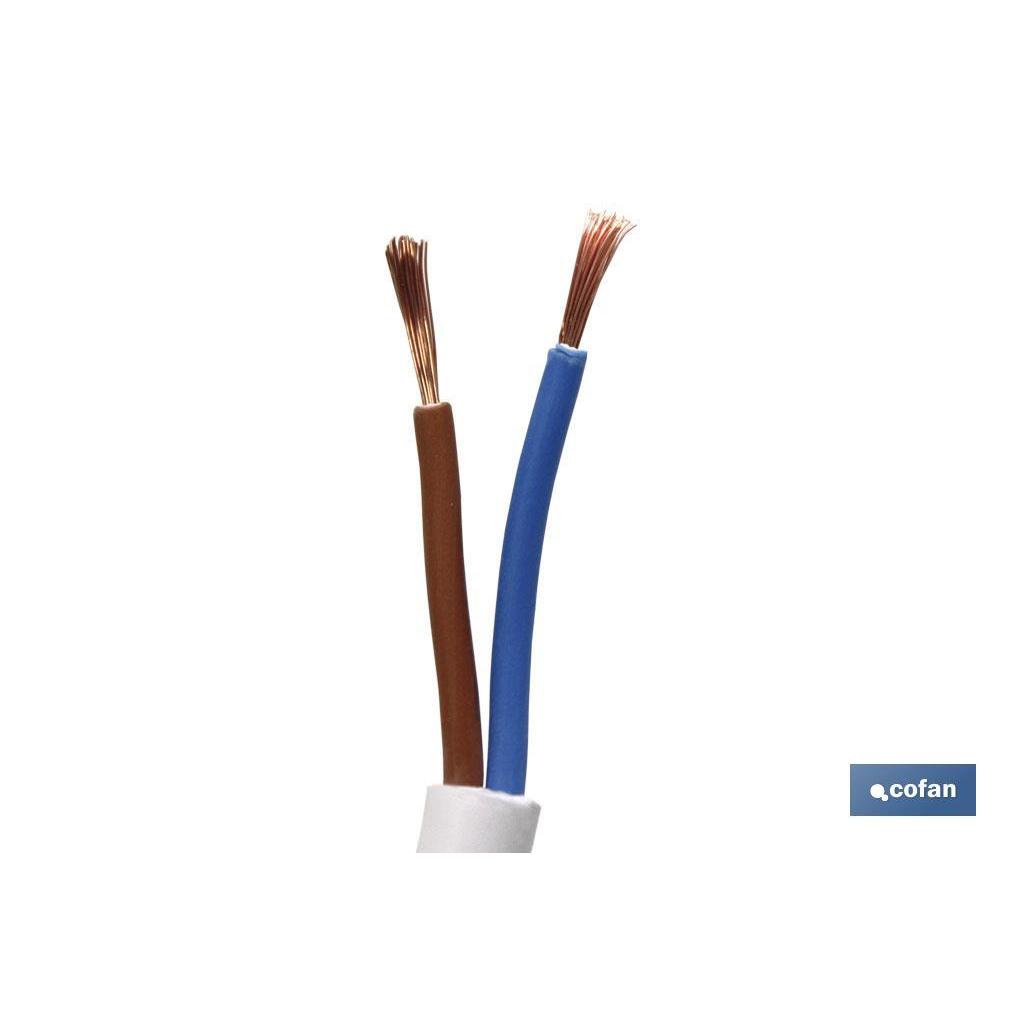 Cable Eléctrico Cofan 100 M PVC H05VV-F Blanco