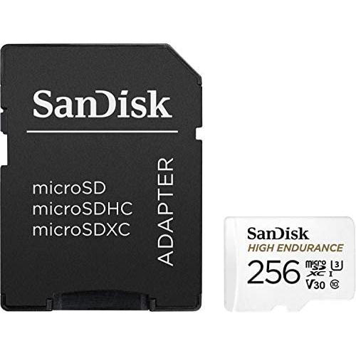Sandisk high endurance - microsd card for video surveillance, 256 gb