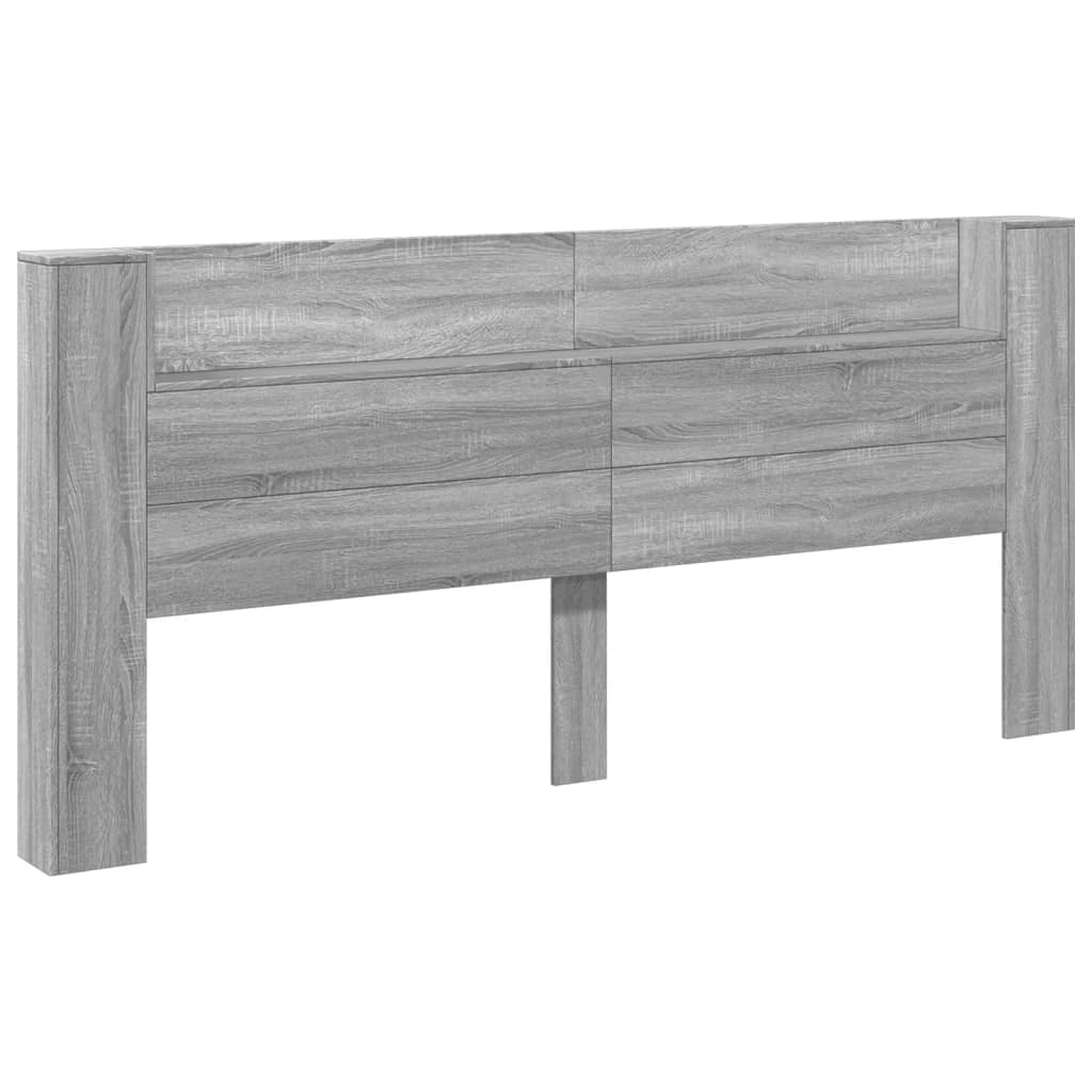 vidaXL Cabecero de cama con luz LED 220x16,5x103,5 cm