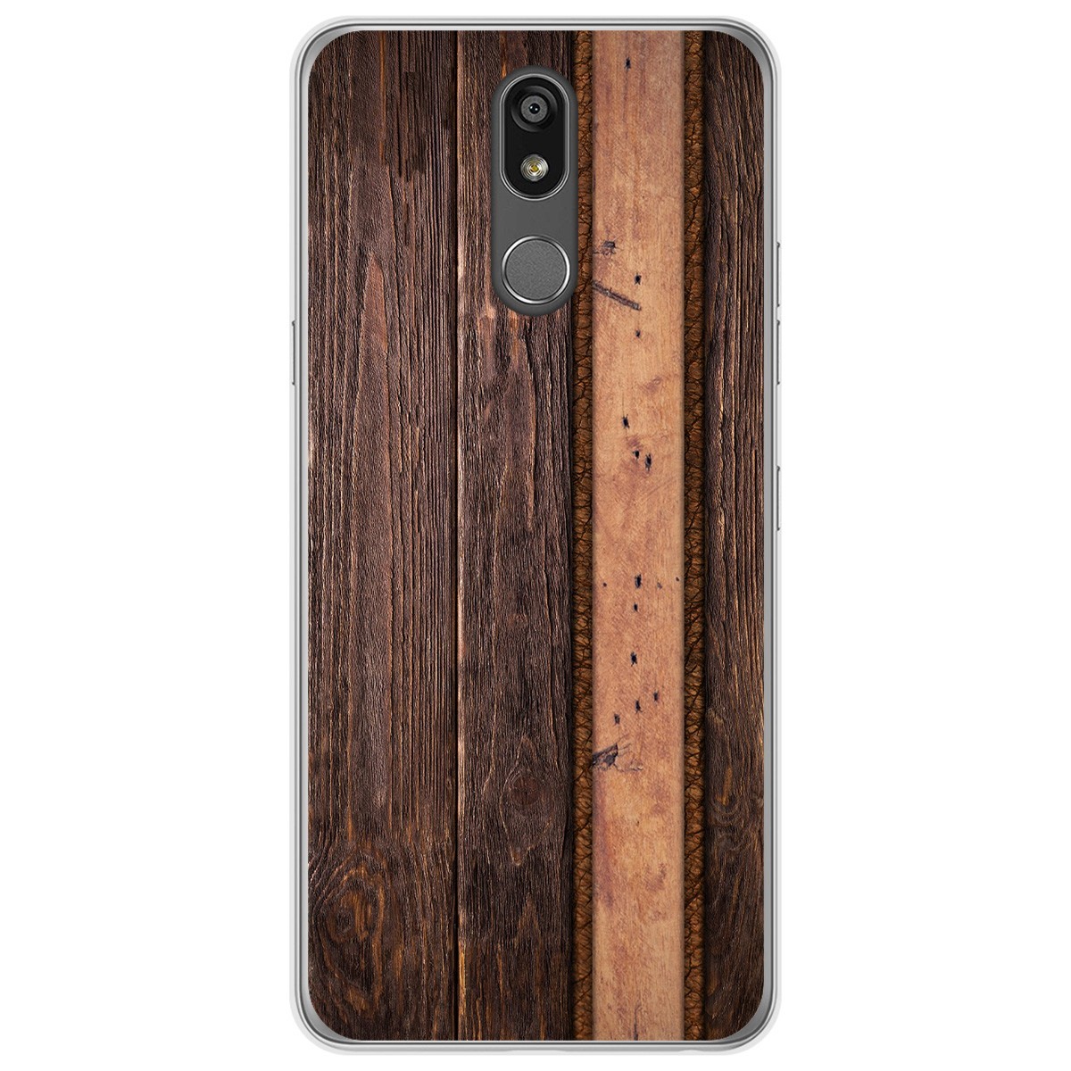 Tumundosmartphone Funda Gel Tpu para Lg K40 diseño Madera 05 Dibujos