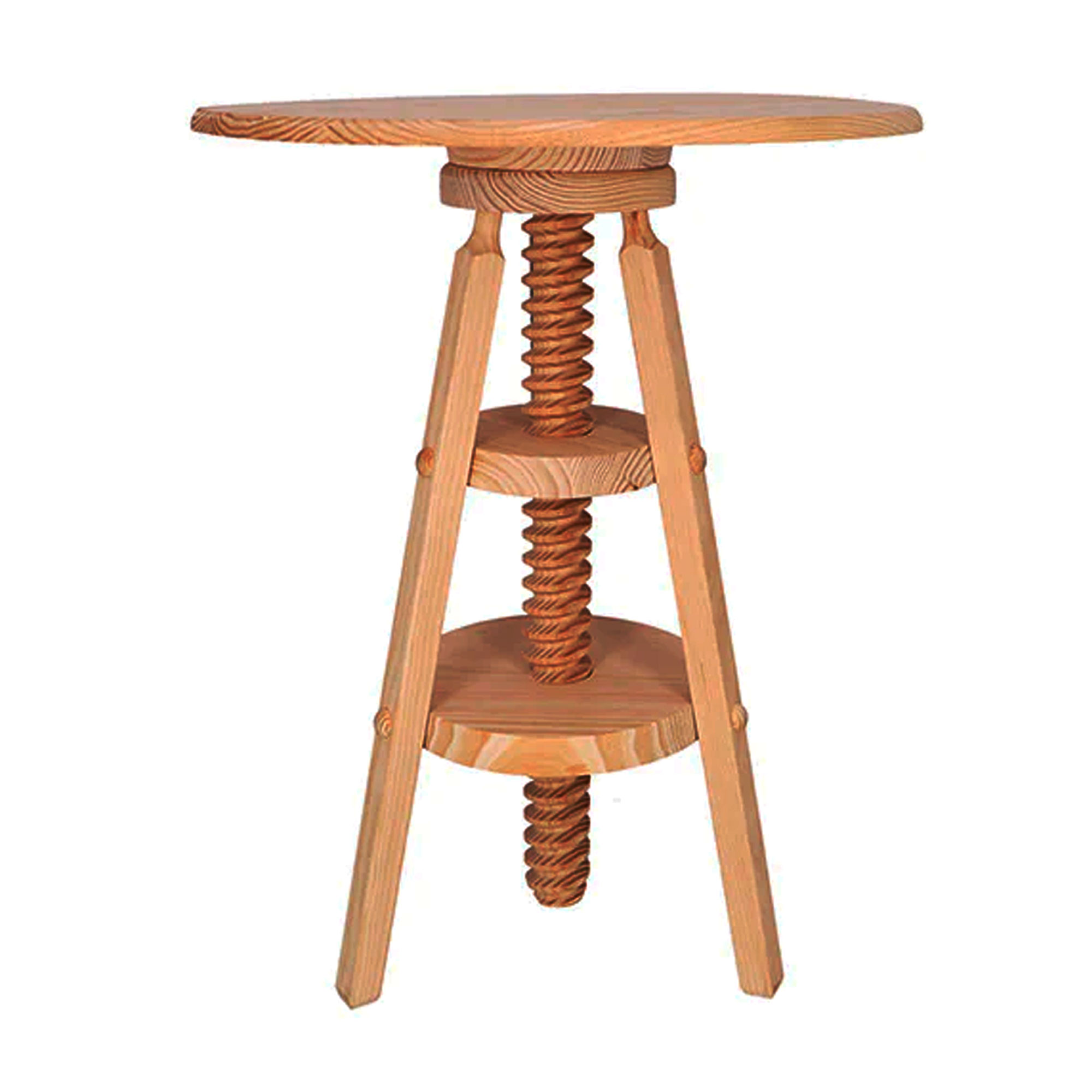 Mesa Giratoria de Madera de Pino Barnizada - Diseño Versátil