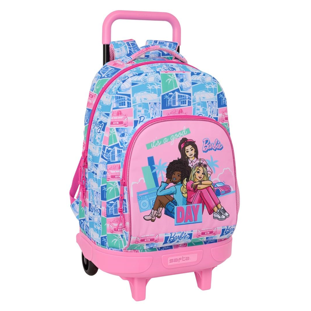 Mochila Gde. C/Ruedas Compact Extraible Barbie 33X45X22Cm (612610918)