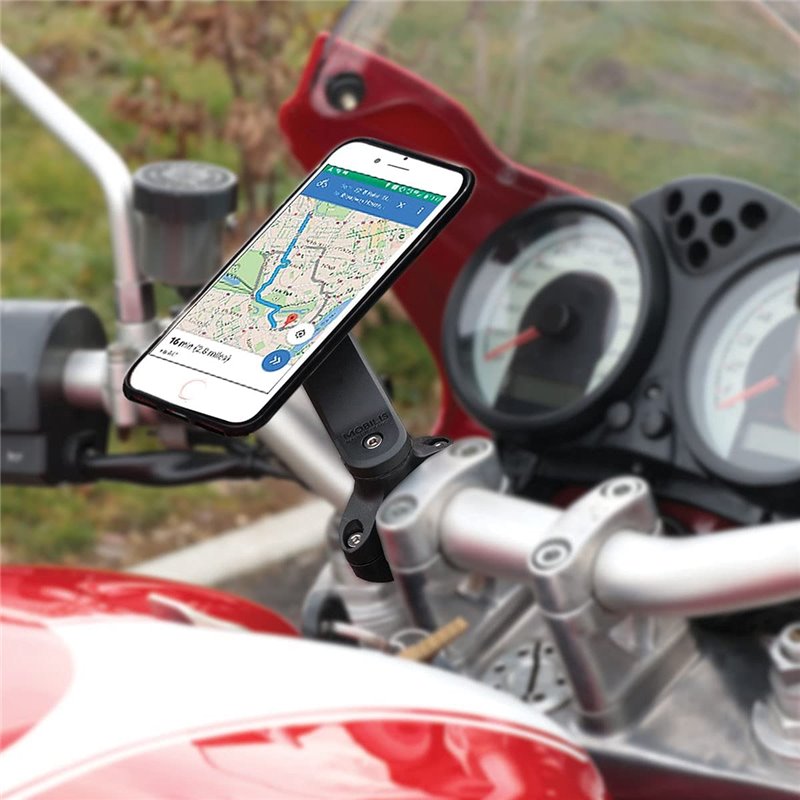 Mobilis Soporte de Móvil para Moto/Scooter, Soporte Universal para Smartphone, Ajustable