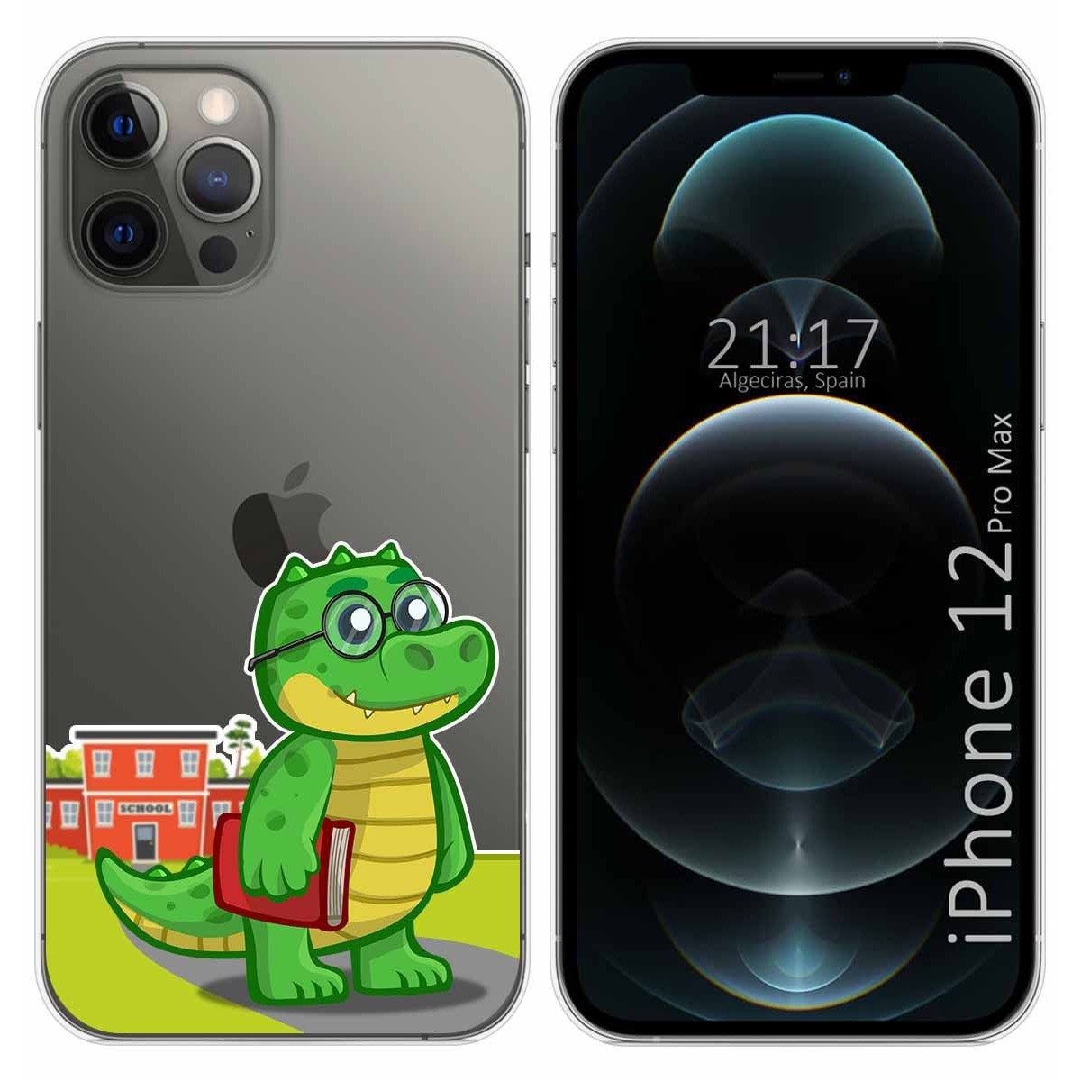 Tumundosmartphone Funda Gel Transparente para Iphone 12 Pro Max (6.7) diseño Coco Dibujos