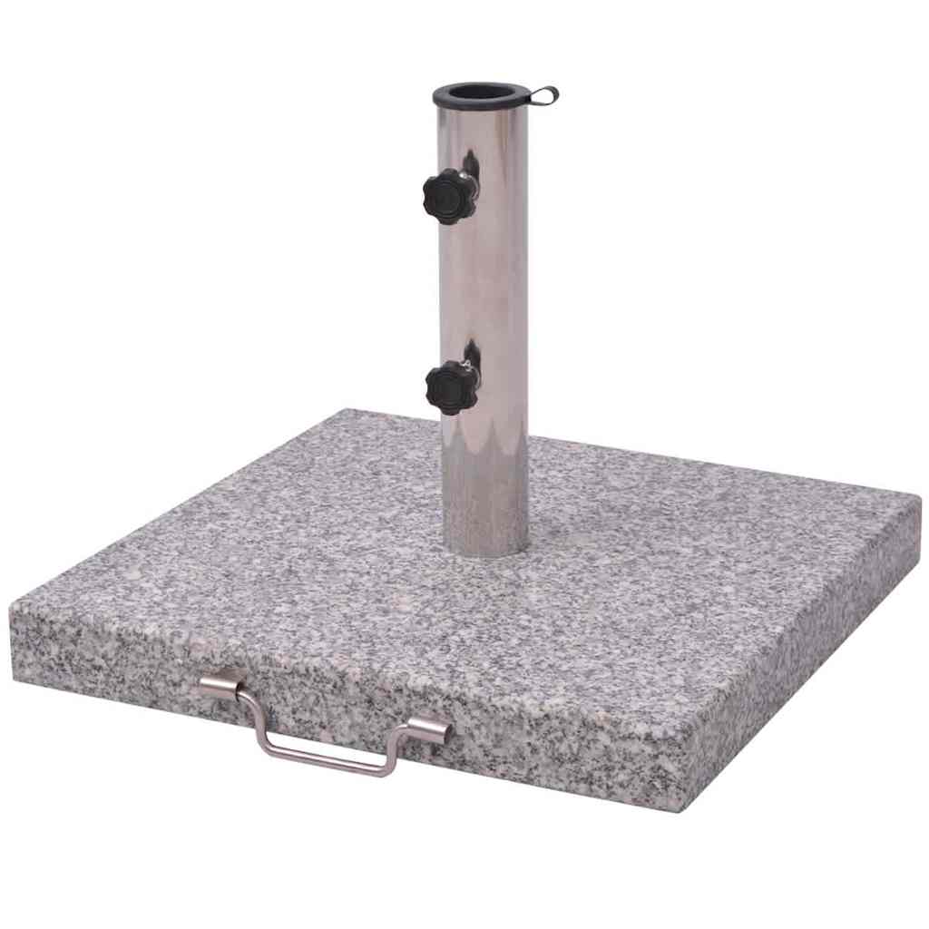 vidaXL Base Sombrilla Granito Cuadrada 28,5 kg Estructura Parasol Patio Color Negro, Gris,