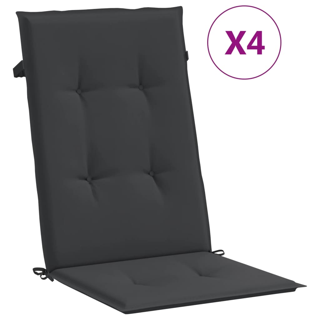 Cojín Silla de Jardín Respaldo Alto Vidaxl 120x50x3cm Antracita
