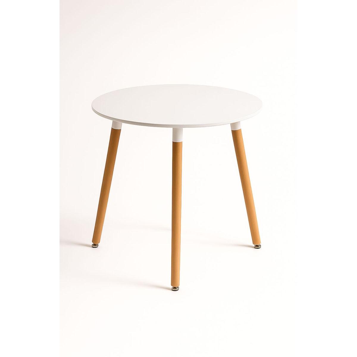 Regalos Miguel - Estilo Nórdico - Mesa Tower Redonda 80 cm - Blanco