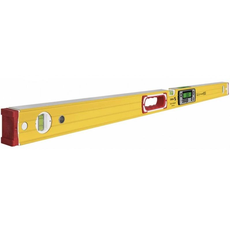 STABILA TECH 196 DL - Nivel de burbuja digital (resistente al agua y al polvo según IP 67, 2 pantallas digitales, sin calibración, con bolsa, 100 cm)