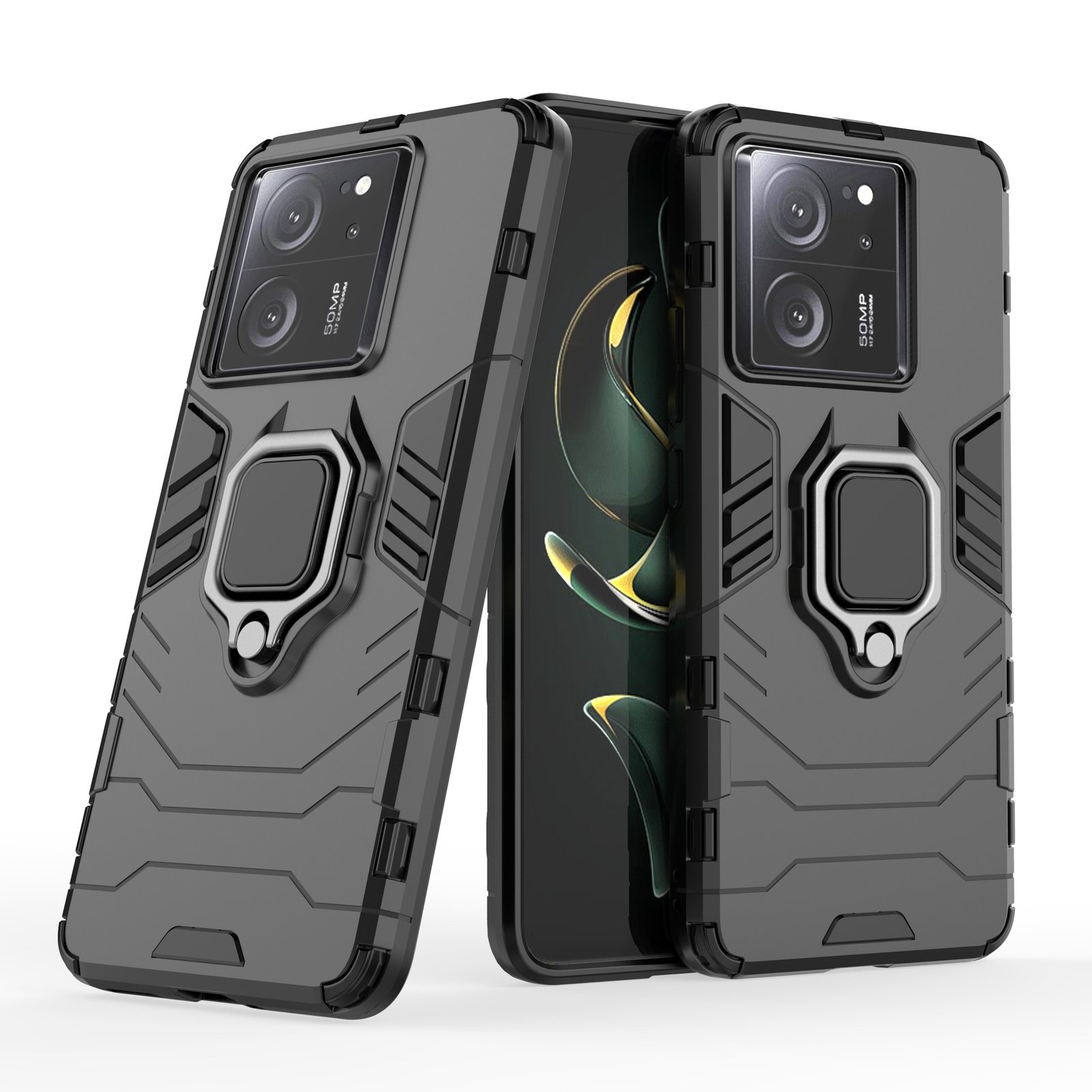 Max Power Digital Funda para móvil Xiaomi Mi 13T / Mi 13T Pro Carcasa Magnética con Anillo Imán Antigolpes Resistente Rígida Dura [Tecnología de Absorción de Golpes]